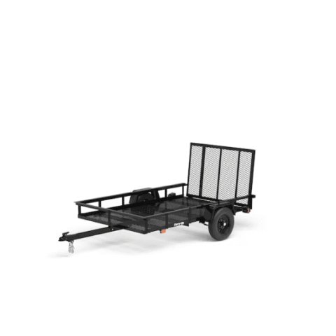 Durable 5x8 Carry On Utility Trailer Steel Mesh & Ramp Gate