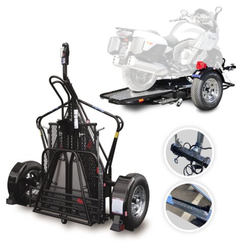 Folding Single-Rail Motorcycle Trailer – Ride-On Ramp for Easy Bike Transport