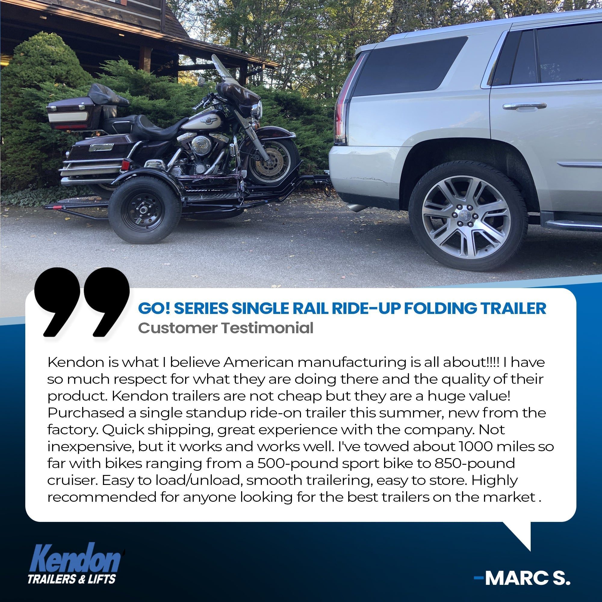 Folding Single-Rail Motorcycle Trailer with Ride-On Ramp - Image 7