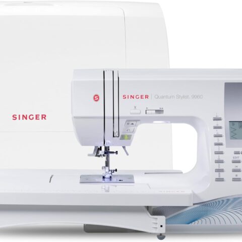 SINGER Quantum Stylist 9960 Sewing & Quilting Machine – 600 Stitches, 13 Presser Feet, Lettering, Extension Table, Touch Controls & Accessories