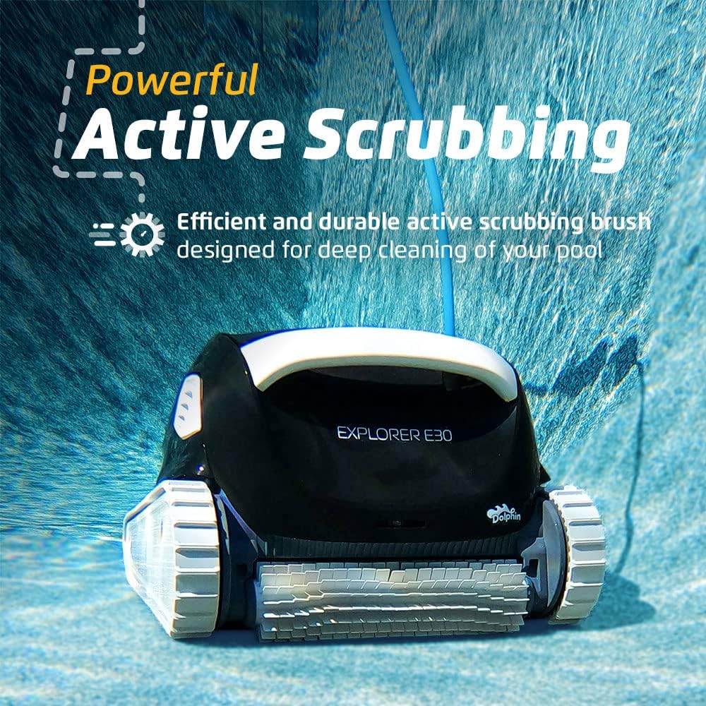 Dolphin Explorer E40 Robotic Pool Cleaner with Wi-Fi – Wall-Climbing, Waterline Scrubbing, Dual Drive Precision, for Inground Pools up to 50 ft - Image 15