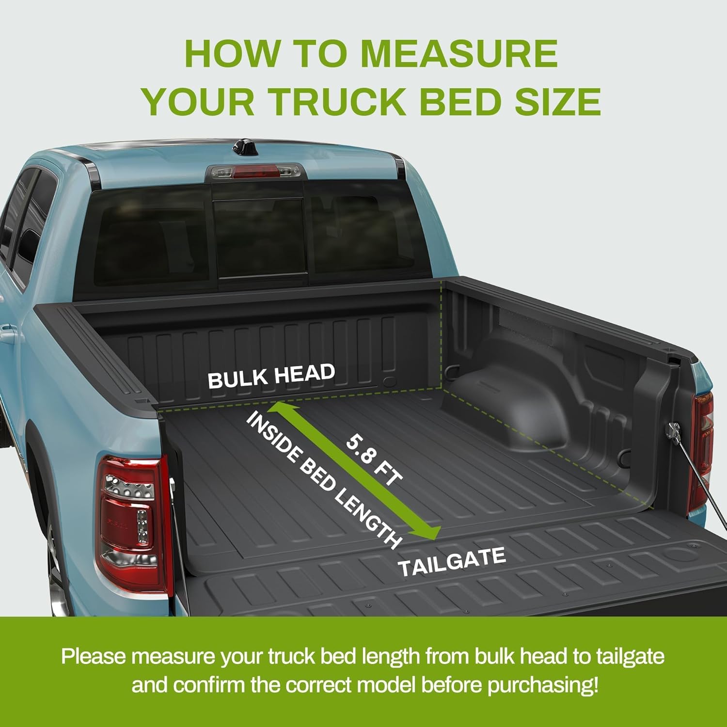 AUTOSAVER88 Soft Tri-Fold Tonneau Cover for 2019–2025 Silverado/Sierra 1500 (New Body Style) 5.8ft Bed – Not for Multi-Flex or CarbonPro - Image 3