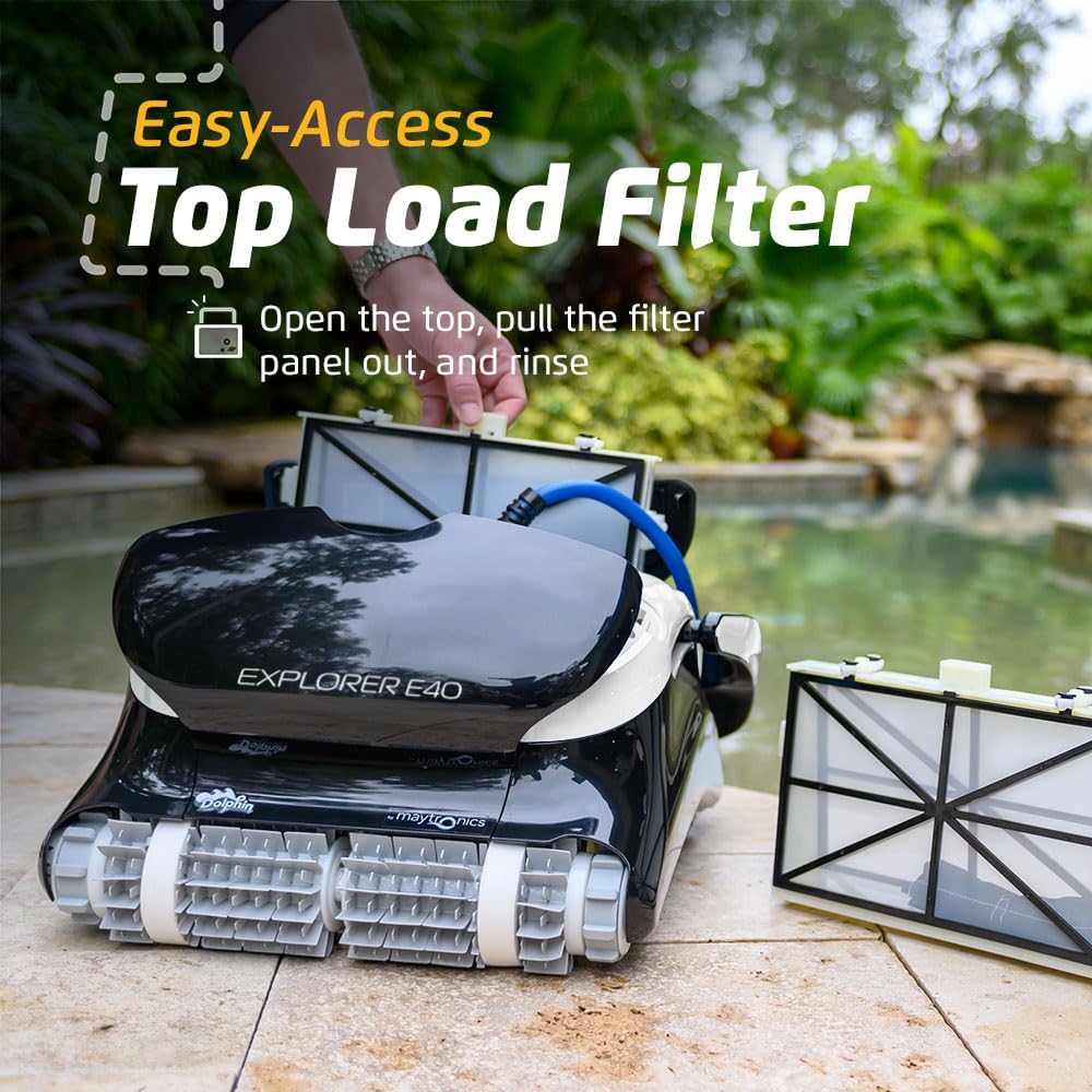 Dolphin Explorer E40 Robotic Pool Cleaner with Wi-Fi – Wall-Climbing, Waterline Scrubbing, Dual Drive Precision, for Inground Pools up to 50 ft - Image 40