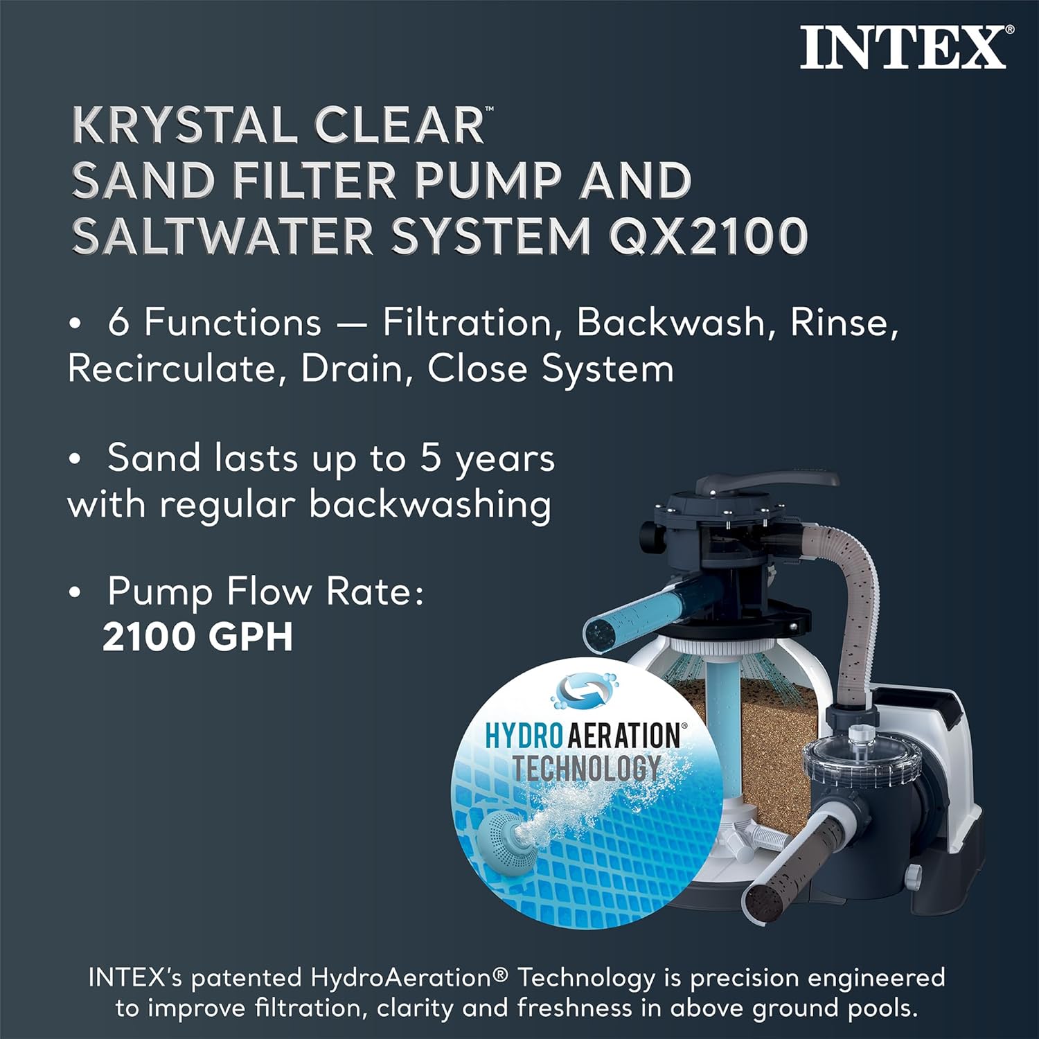 Intex 24ft x 12ft x 52in Rectangular XTR Frame Above Ground Pool Set with Sand Filter Pump, Ladder, Cover & Ground Cloth - Image 7
