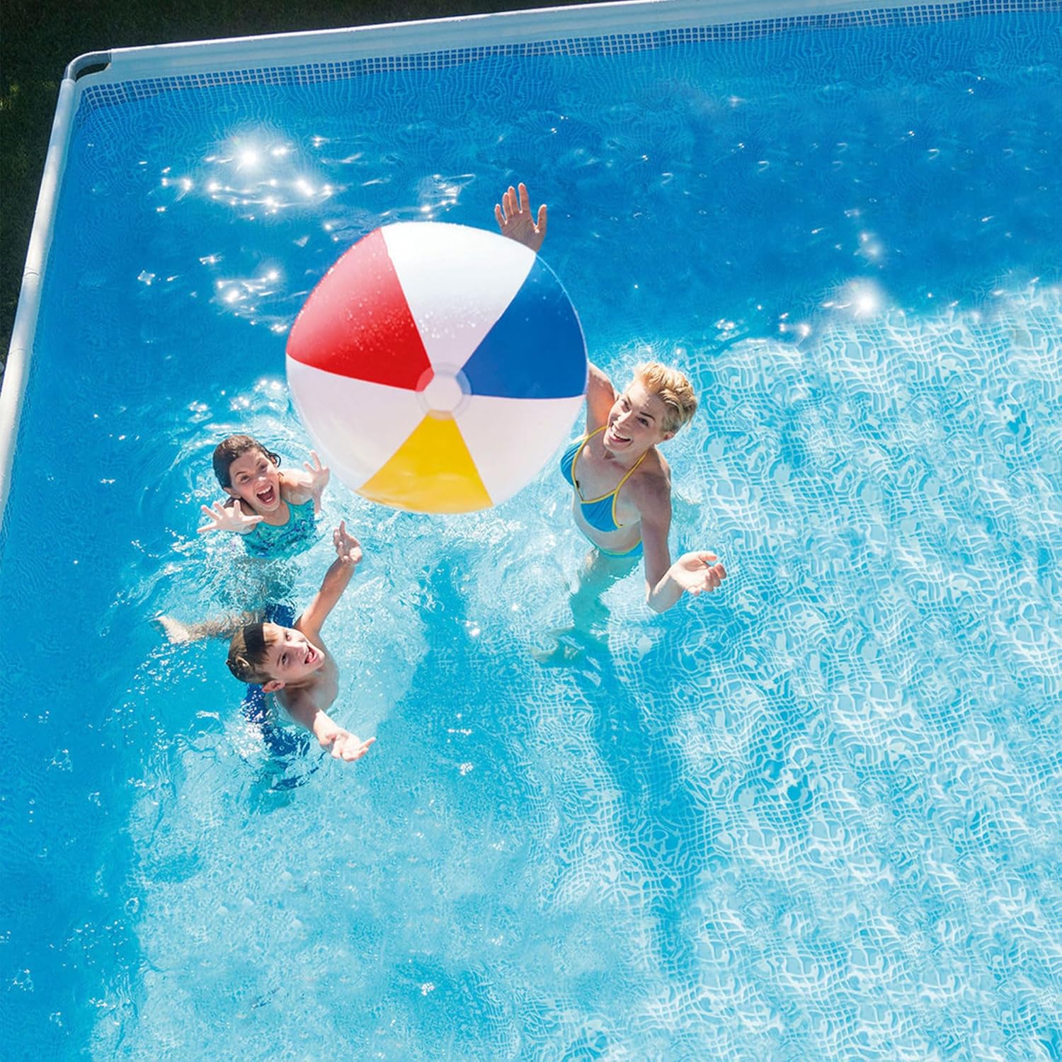 Intex 24ft x 12ft x 52in Rectangular XTR Frame Above Ground Pool Set with Sand Filter Pump, Ladder, Cover & Ground Cloth - Image 10