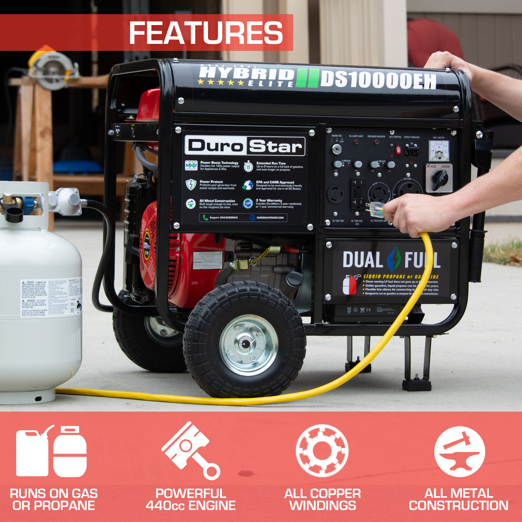 Beltenza 10,000 Watt Dual Fuel Portable Generator - Image 12