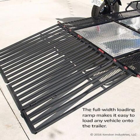 Stand-Up Motorcycle Trailer – Ride-Up, Single Rail