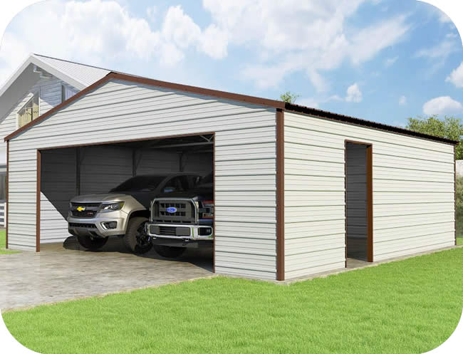 VersaTube Frontier Steel Garage 24x24x9 Kit