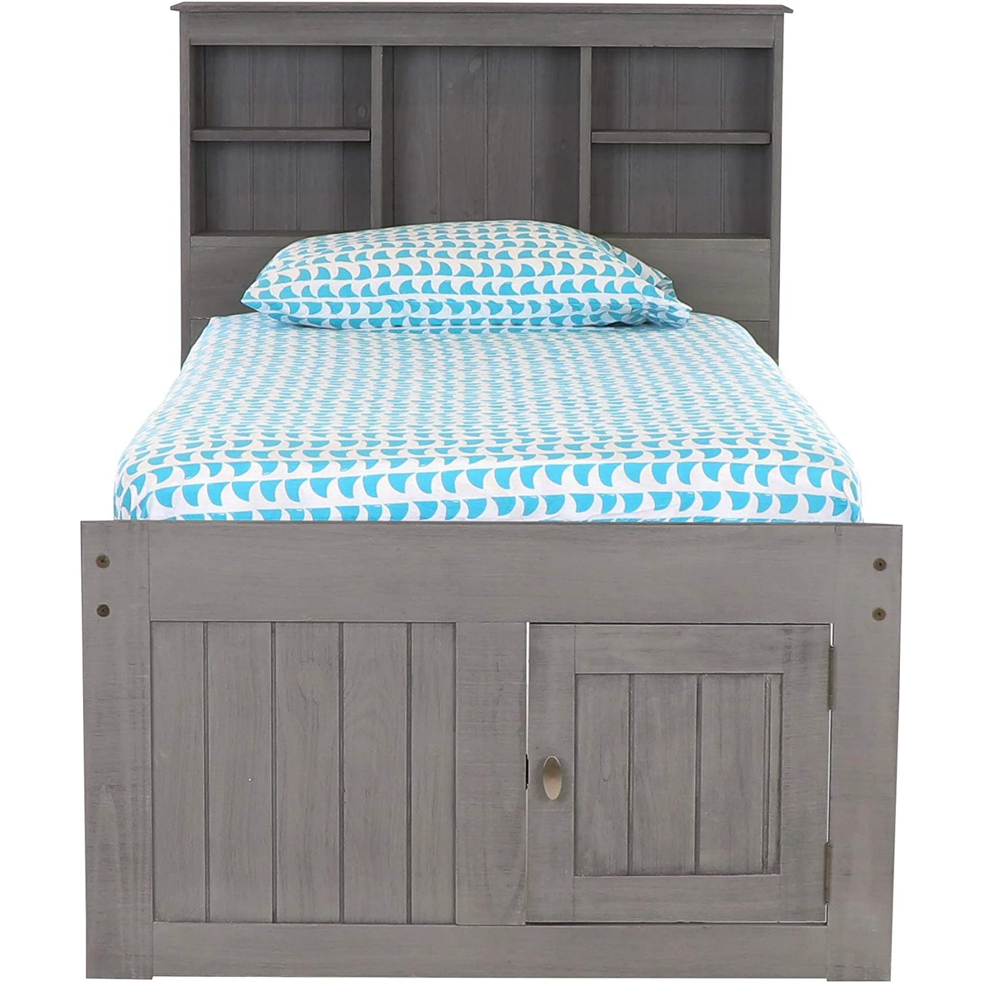 Beltenza Twin Size Bed Frame with Headboard Bookcase & 6 Drawers - Image 3
