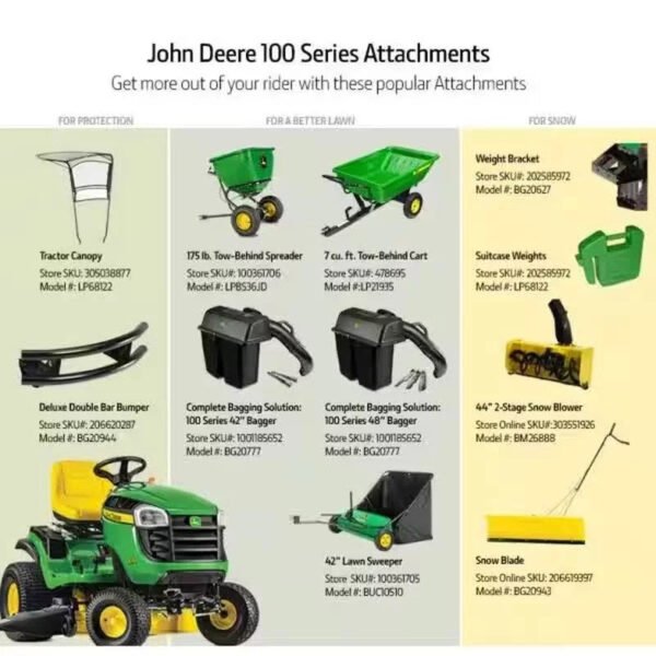 42″ Gas Riding Lawn Tractor – Hydrostatic Drive, Heavy-Duty Residential Mower - Image 7
